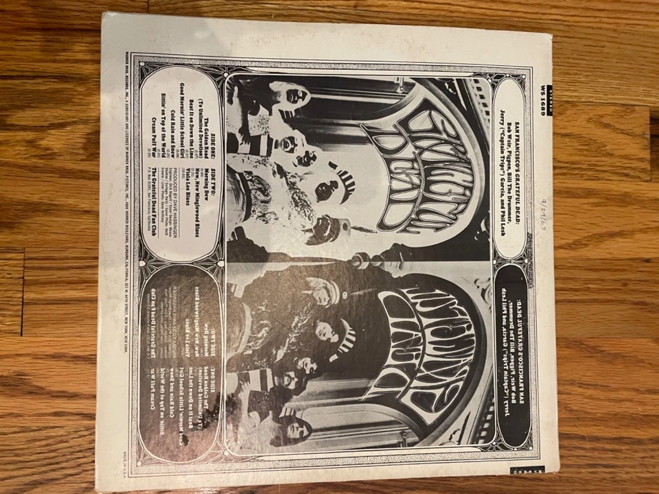 GRATEFUL DEAD s/t Debut 1967 Warner Bros.WS-1689 1st Press GOLD Label VG+ vinyl - Image 2 of 3