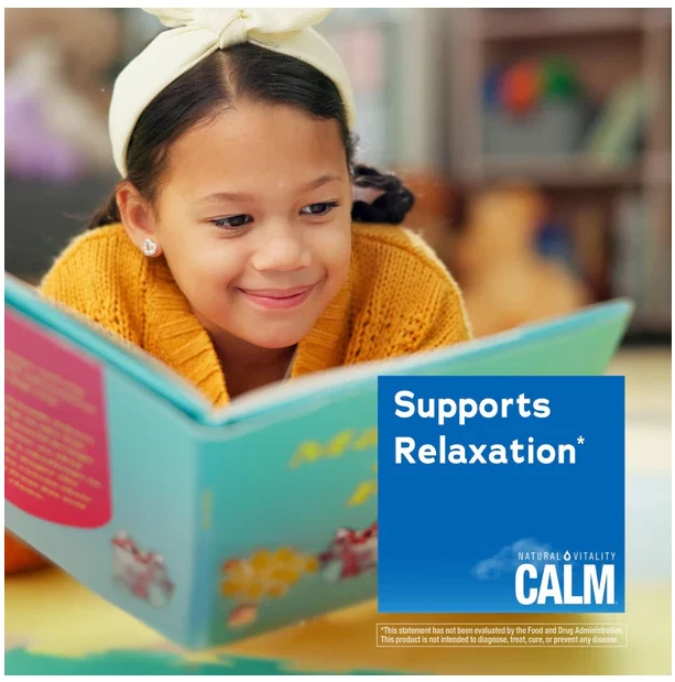 Citrato de magnésio em pó CALM Kids | 6 oz | sabor baga | por Natural Vitality - Imagem 4 de 4