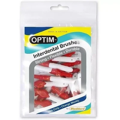 STODDARD ICON Icon Optim 0.5mm Red Standard Interdental Brushes - Pack Of 25