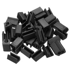 40Pcs 4mm ID Plastic Kitchen Sink Rack Feet Replacement Black
