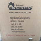 Dr Infared Heater DR-968A Portable Space Heater, 1500- Watt