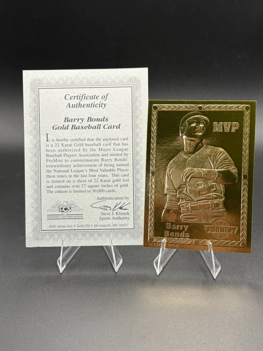 1992-98 ProMint 22K Gold Baseball Trading Cards for sale | eBay