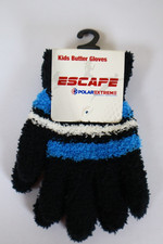 Escape Kids Butter Gloves Polar Extreme Polyester/Spandex Navy and Blue NWT