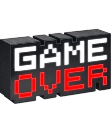 8-Bit Game Over Light by Paladone | Retro LED Light with Flashing Mode | New 