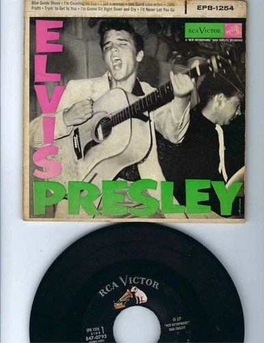 7 '' 2 RECORD DOUBLE POCKET EP- ELVIS PRESLEY- SELF-TITLED- RCA VICTOR EPB-1254