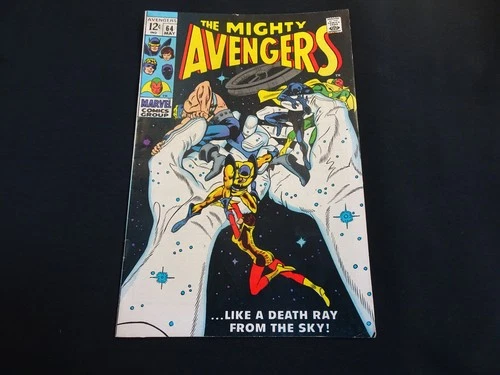 Orig Vintage Marvel Comic "The Mighty Avengers # 64 - Death Ray From Sky" 1969