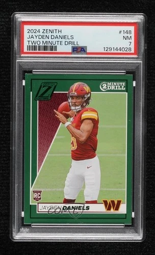 2024 Panini Zenith Rookies Two Minute Drill Jayden Daniels #148 PSA 7 Rookie RC