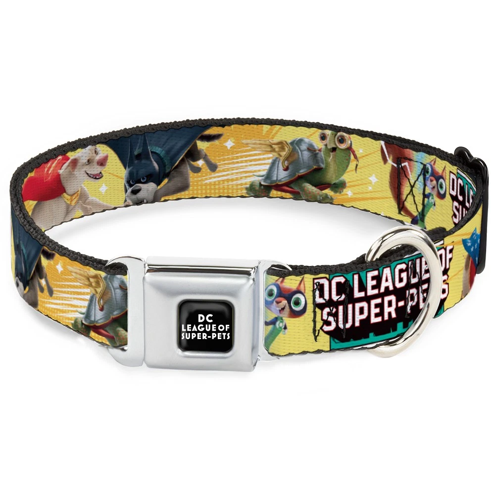 Dog Collar DCFB-DC LEAGUE OF SUPER-PETS Logo Full Color Black/White DC League of