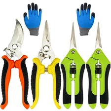 Pruning Shears, 5 Pack Garden Shears with Gardening gloves, Clippers Handheld...