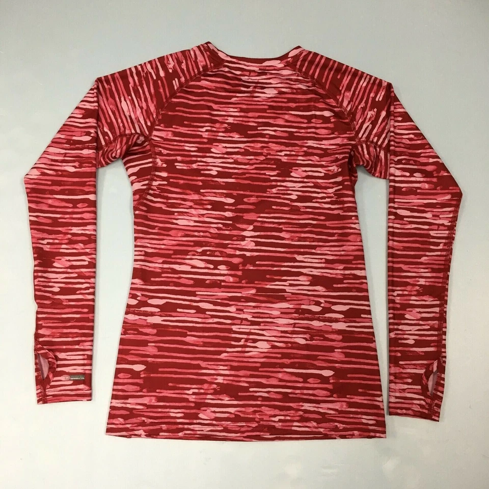 Womens Shirt SM Champion Varitherm Baselayer Duofold Thermatrix Pink Drip Stripe - Image 4 of 4