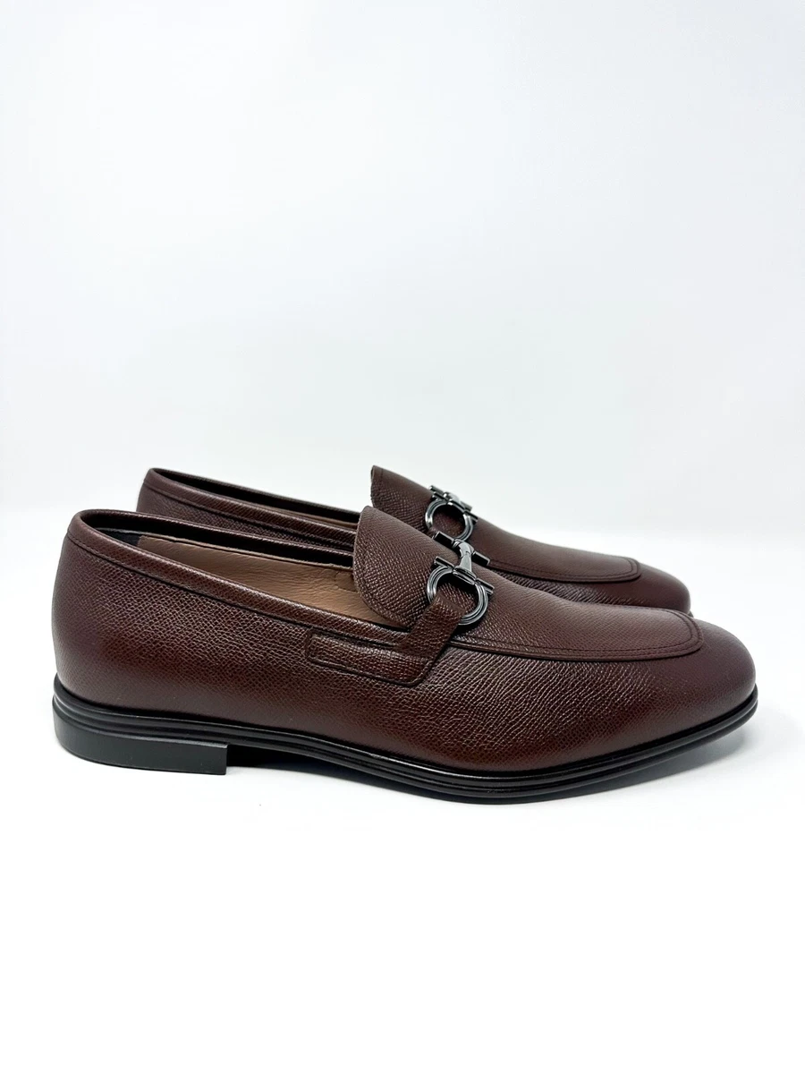 Ferragamo Gancini-buckle leather driving shoes - Brown