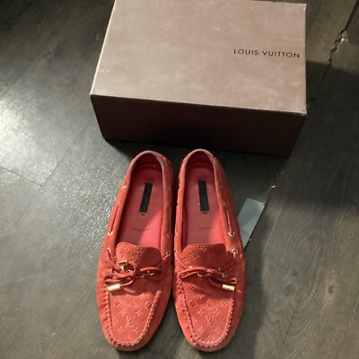 Louis Vuitton Red Gloria Suede Loafer | eBay display picture 3