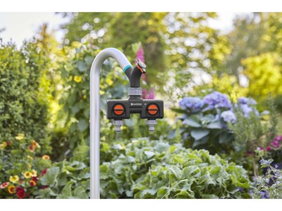 Gardena Round 2-way hose pipe connector 13mm for sale online | eBay