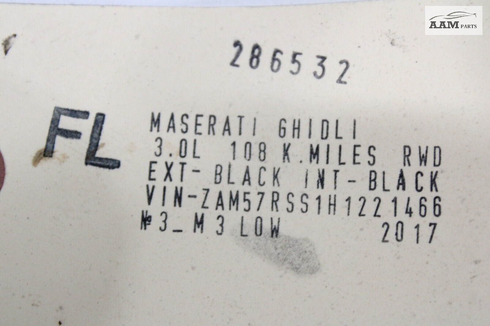 2014-2021 MASERATI GHIBLI 3.0L LEFT SIDE AIR CLEANER INTAKE HOSE TUBE PIPE OEM