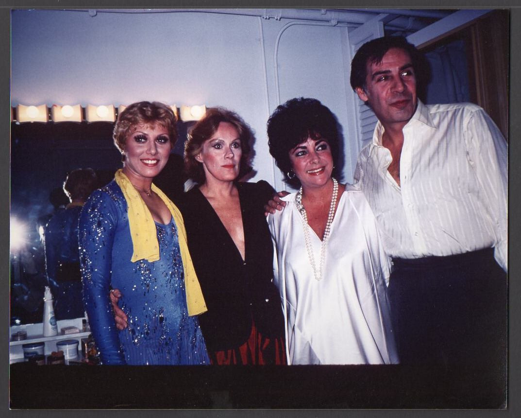 ELIZABETH TAYLOR visits Wanda Richert TAMMY GRIMES Jerry Orbach 42nd St ...