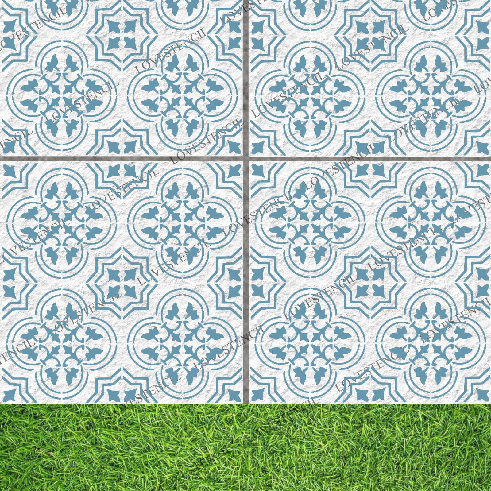 Garden Patio Slab Stencils - Lovestencil - Slabs/Pathways/Driveways