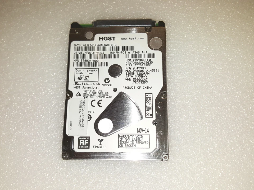 HP Pavilion dv7-7133nr - 320GB Laptop Hard Drive w/ Windows 10 Pro 64 Bit Loaded - Image 3 of 4