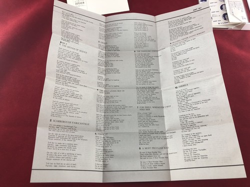 Rare Japanese Cassette Tape Simon And Garfunkel Super Best 20 With Lyric Insert - Picture 5 of 5