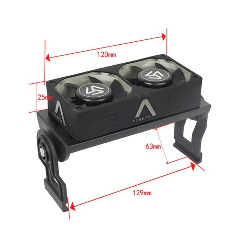 RGB Ram Cooling Radiator Dual 60mm Fan PWM 1200-2000RPM For DDR 2/3/4/5 Cooler - Image 3 of 4