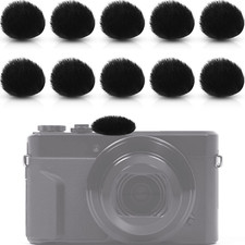 Nezyo 10 Pieces Camera Mic Windscreen Furry Camera Wind Muff Wind Cover Built in