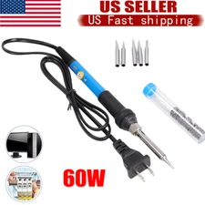 Soldering Iron Electric Gun Adjustable Temperature 60W Welding Solder Wire Set