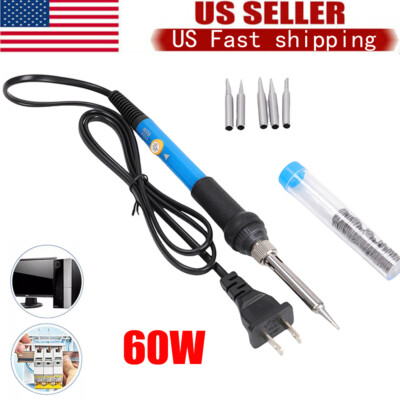 Soldering Iron Electric Gun Adjustable Temperature 60W Welding Solder Wire Set