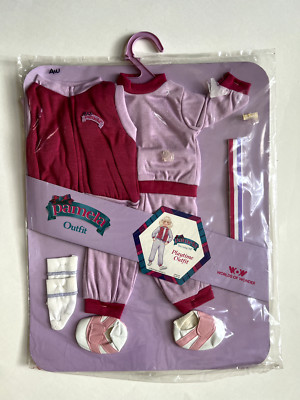 Pamela Doll Worlds of Wonder Playtime Outfit Jogging Pink Purple, 1986, New
