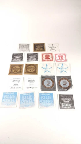 17 x Assorted Guitar Strings - Martin, Ernie Ball, American Flyer, D'Addario