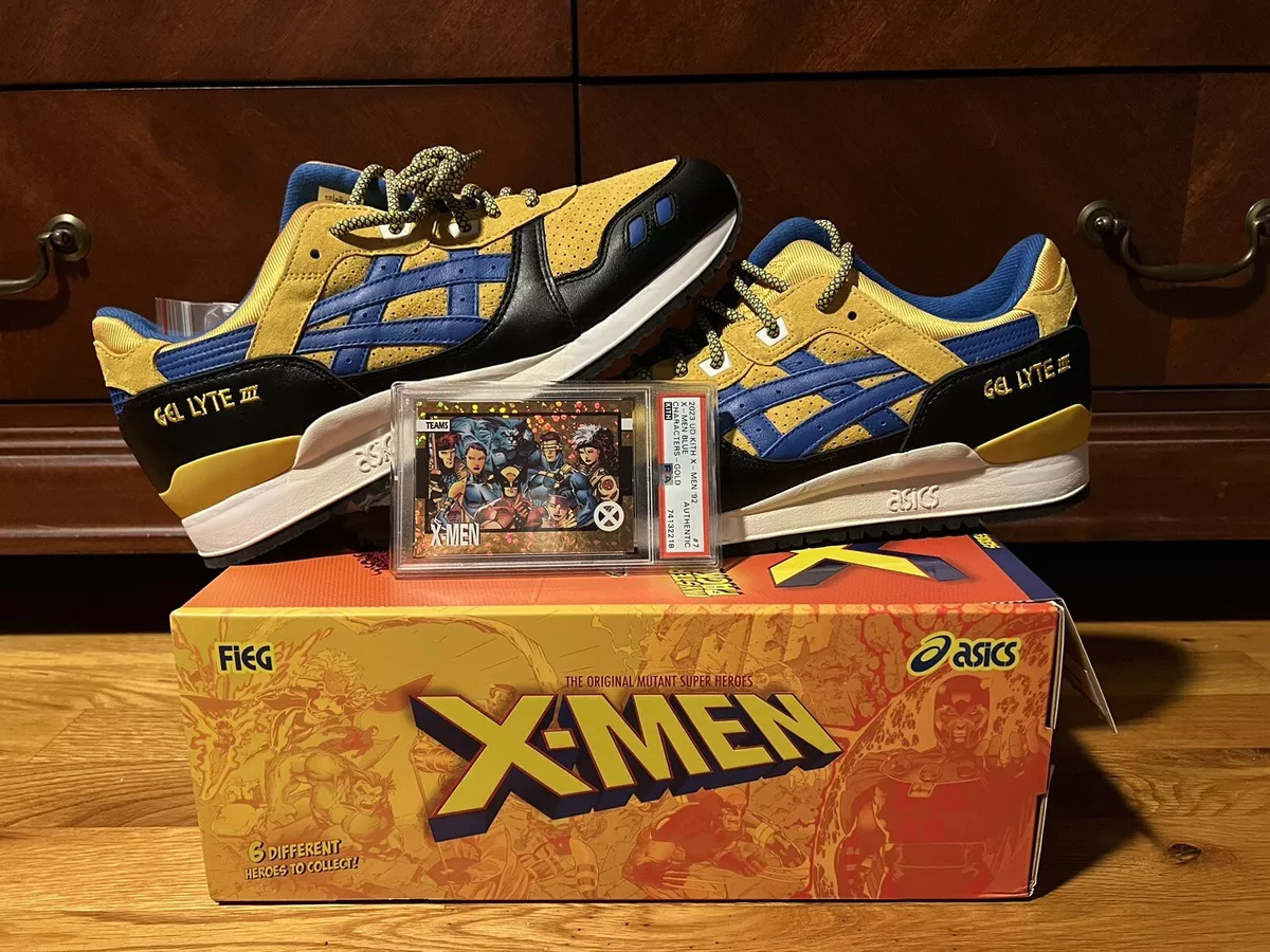 Size 10 Kith Wolverine 1975 Asics 1/416 & Marvel X-men Characters Card 1/25 PSA