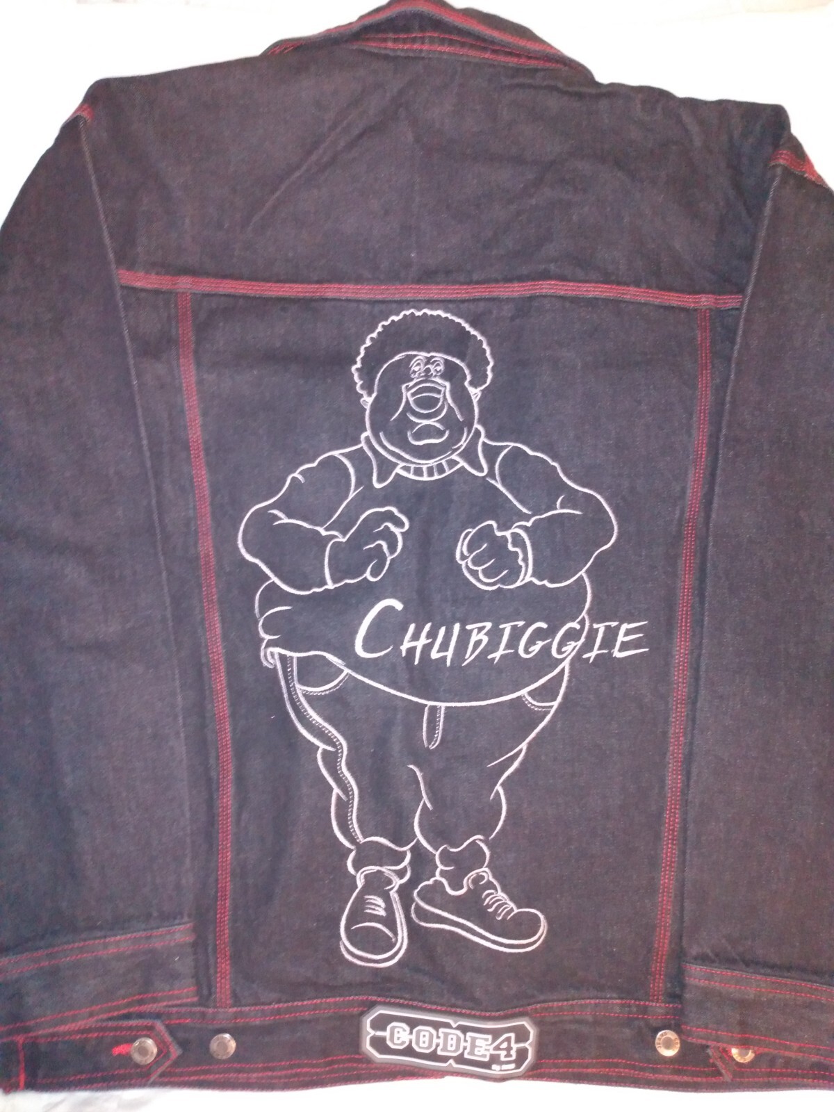 code 4 xl jean plus jacket embroidered chubiggie - image 1