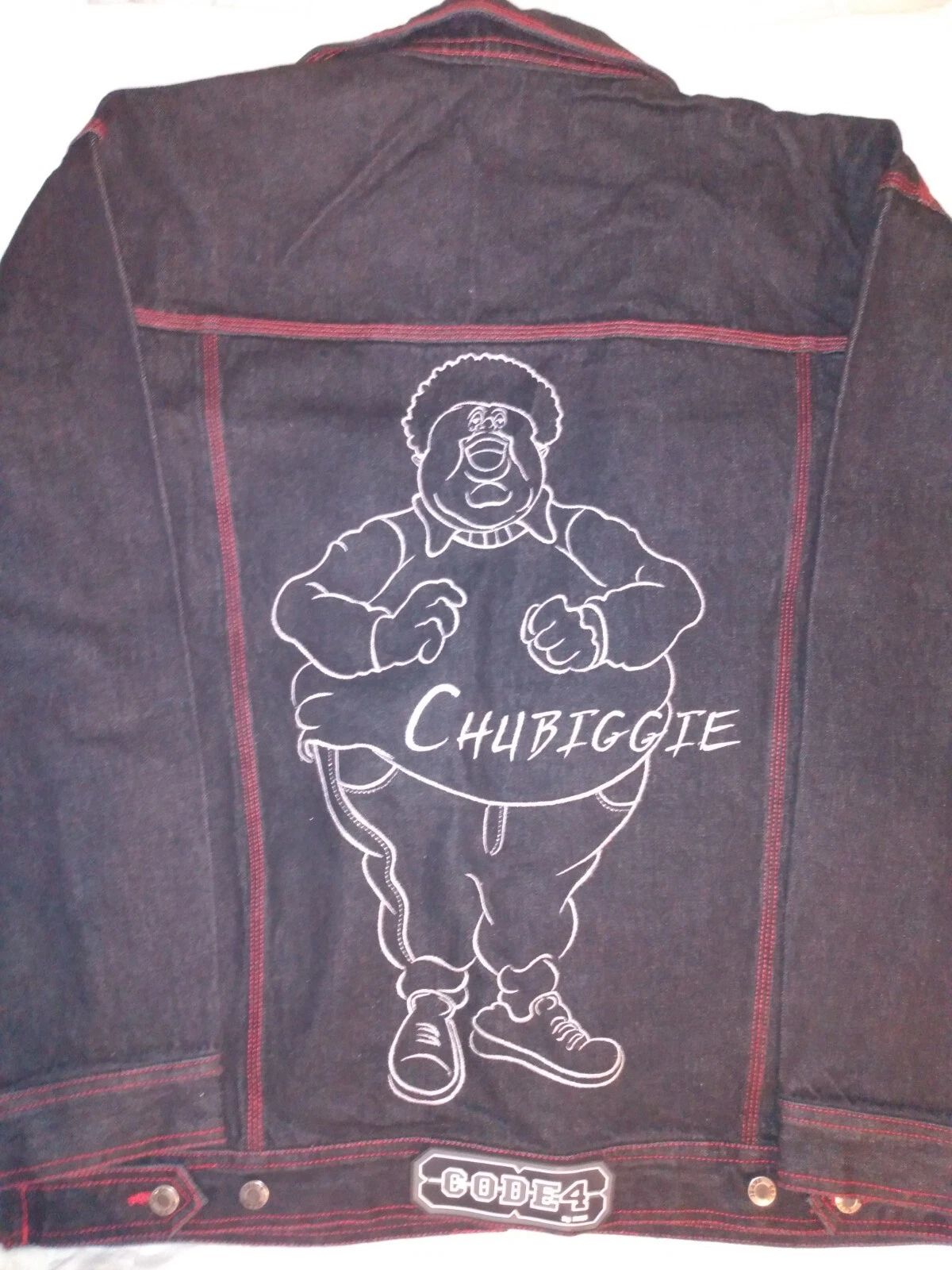 code 4 xl jean plus jacket embroidered chubiggie