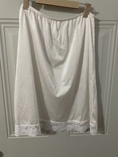 Sliperfection Half Slip 3x 39/41  Waist 25  L White Ivory Vintage Q33
