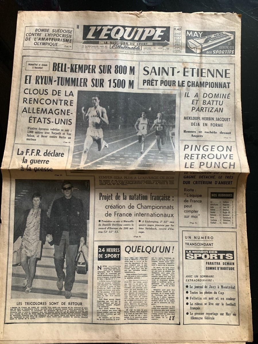 L'Equipe Du 17/02/1976 : Saint-Etienne, PSG, Boxe J-P Rives - Édition Originale