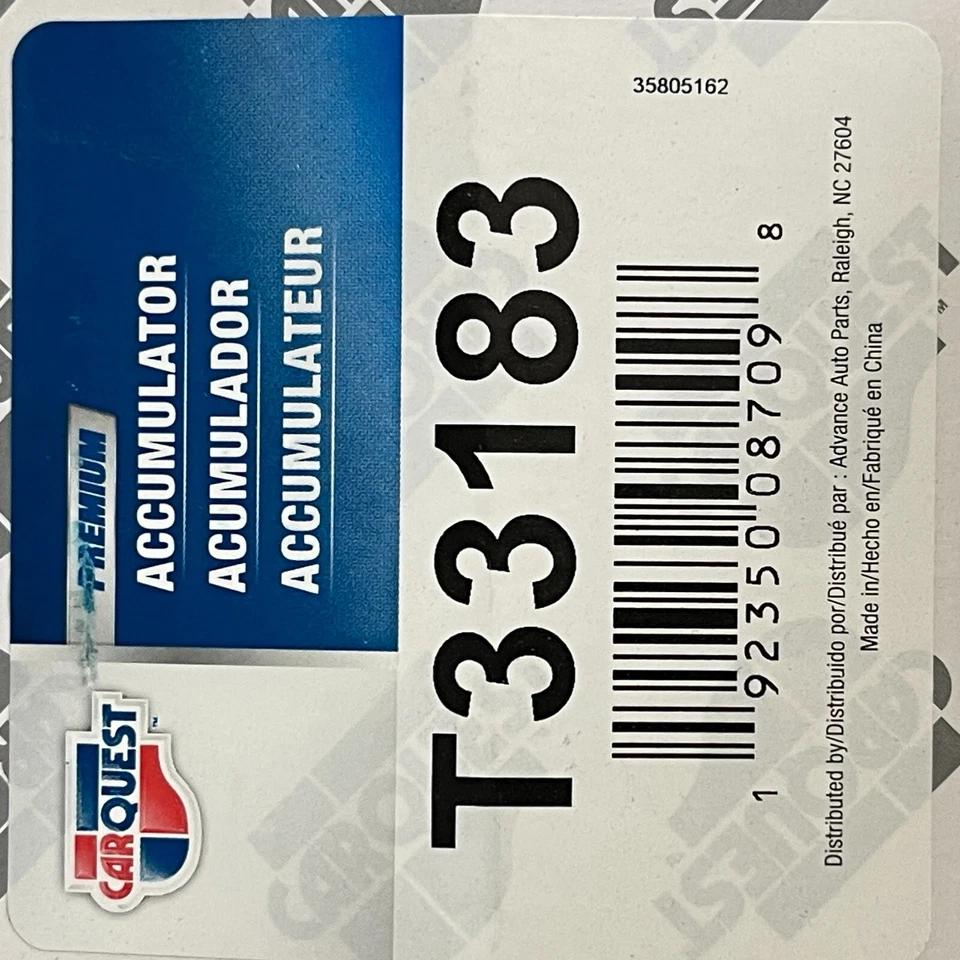 Acumulador Carquest T33183 Foto 3 de 4