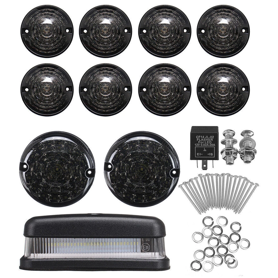 12X FIT LAND ROVER DEFENDER 90 110 130 LED DELUXE SMOKED UPGRADE LAMP LIGHT KIT - Image 3 of 4
