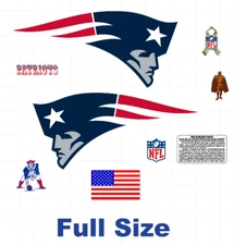 New England Patriots  FULL SIZE FOOTBALL 8 Mil Convex Gear wrap