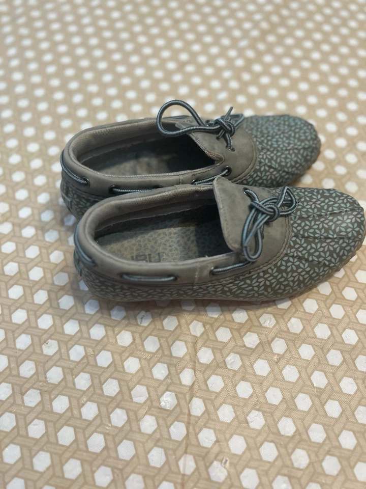 Zapatos sin cordones JBU Jambu para mujer talla 7 azul gris floral Gwen de goma Foto 4 de 4