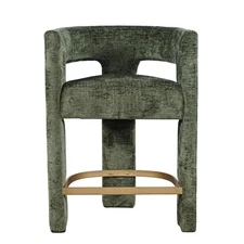 Gwen Modern Luxury Jacquard Fabric Upholstered Sculpture Counter Stool