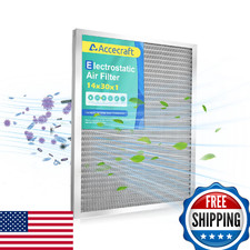 Accecraft 14x30x1 Electrostatic Washable MERV 8 Aluminum HVAC AC Furnace Filter