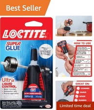 Heavy-Duty Cyanoacrylate Super Glue, 0.14 fl oz, Invisible Repairs, Easy Squeeze