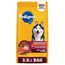 Dry Dog Food for Adult Dogs, High Protein, Beef and Lamb Flavor, 3.5 lb. Bag 4.39 per pound