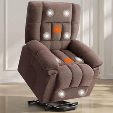 Power Lift Recliner Chair with Vibration Massage and Heat for Elderly, Ergono...