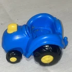 Vintage rare  blue Fisher Price Little People Farm Tractor .