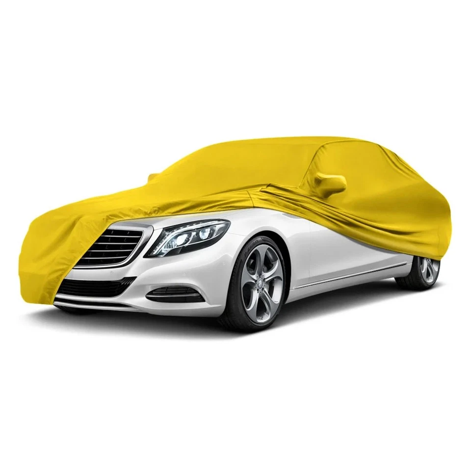 For Chrysler Concorde 93-97 Car Cover Satin Stretch Indoor Velocity Yellow - Imagem 2 de 4