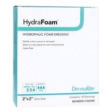 HydraFoam - Wound Dressing - 2x2 Square - No Border - 10 per Box