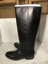 Frye and Co Leather Knee High Jolie Back Zip Boots Black Womans 7.5