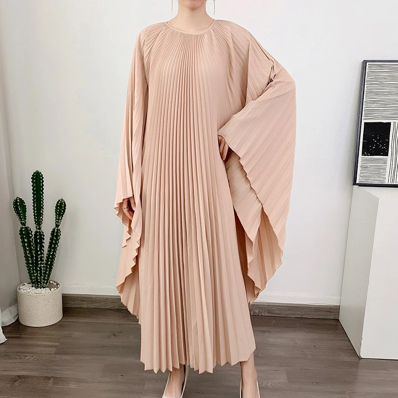 OFF WHITE Abito Irregolare Sciolto Taglie Forti Abito Lungo Donna Elegante Nuovo Abito Casual Sciolto