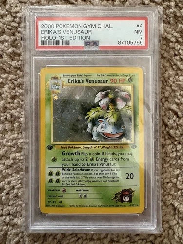 ERIKA'S VENUSAUR Pokemon Gym Challenge 1st Edition Holo #4 - PSA 7 Vintage
