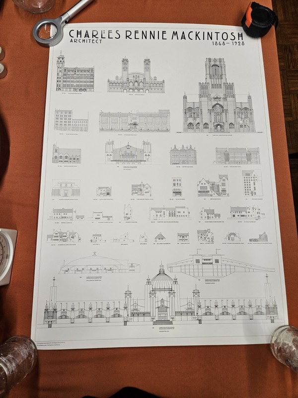 2 Early 1990s Architectural Drawings Art Posters: C. R. Mackintosh & A. Thomson