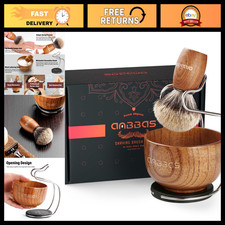 3-in-1 Badger Hair Shaving Brush Set for Men - Smooth Wet Shave Lather Kit